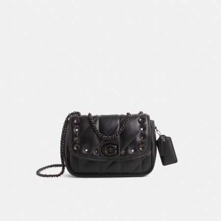 Coach Custom Pillow Madison Shoulder Bag With Quilting - Preorder — Pewter/Black