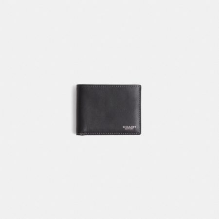 Coach Restored Slim Billfold Wallet - Preorder — Black