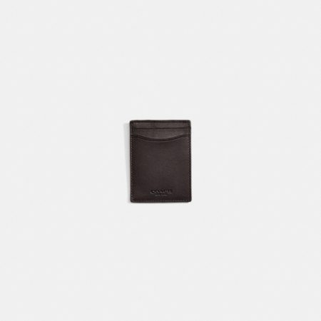 Coach Restored Money Clip Card Case - Preorder — Black
