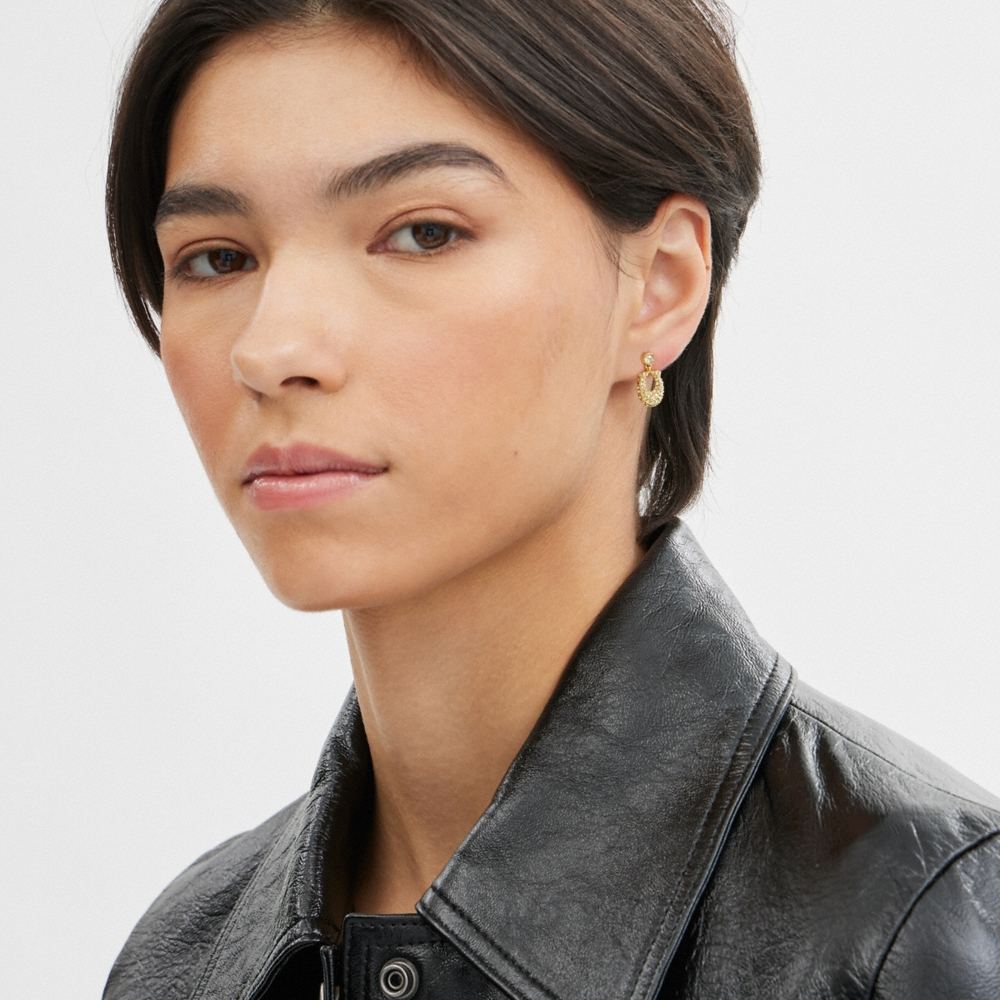 Coach Signature Pavé Earrings - Preorder - Image 3