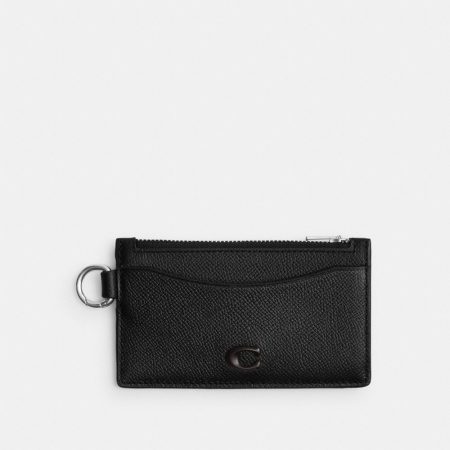 Coach Zip Card Case - Preorder — Black