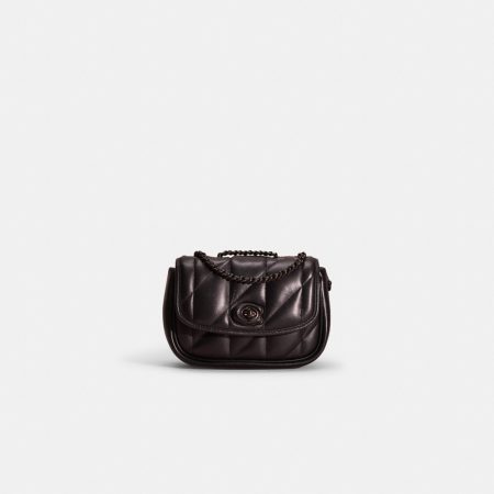 Coach Outlet Restored Pillow Madison Shoulder Bag 18 With Quilting - Preorder — Pewter/Black