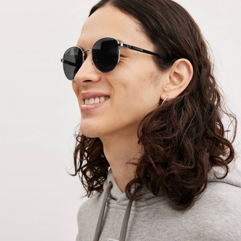 Coach Outlet Metal Round Sunglasses - Preorder