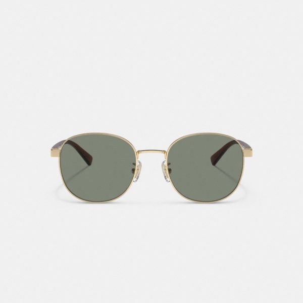 Coach Outlet Metal Round Sunglasses - Preorder