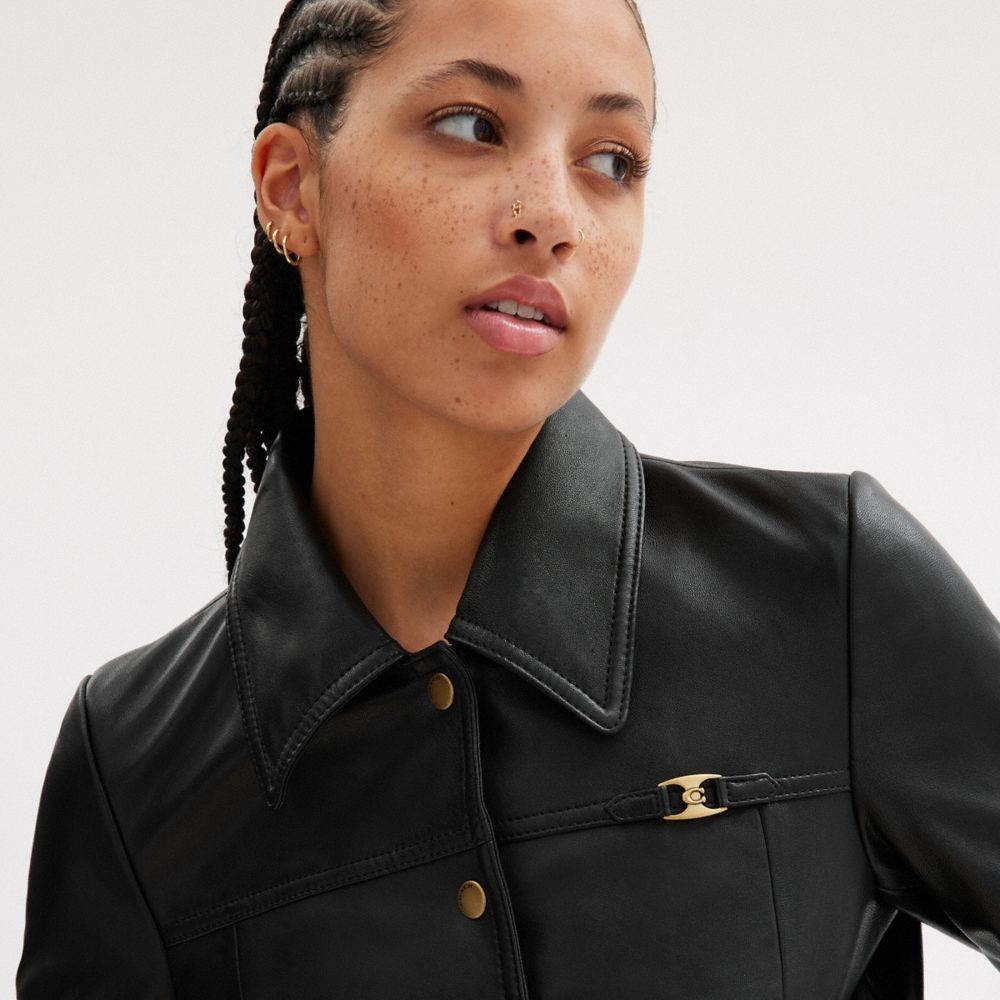 Coach Heritage C Snap Front Shrunken Jacket - Preorder