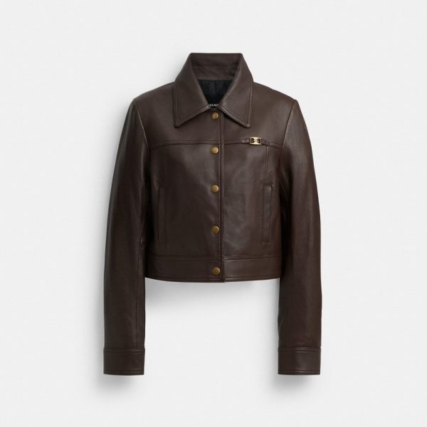 Coach Heritage C Snap Front Shrunken Jacket - Preorder