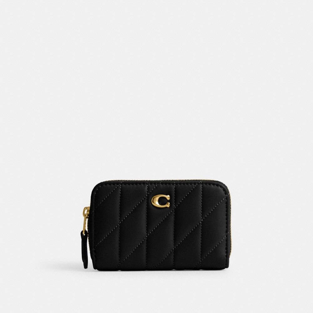 Coach Outlet Essential Small Zip Around Card Case With Pillow Quilting - Preorder
