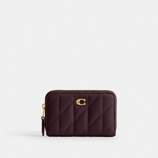 Coach Outlet Essential Small Zip Around Card Case With Pillow Quilting - Preorder