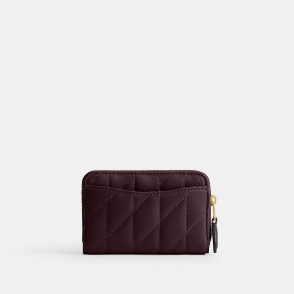 Coach Outlet Essential Small Zip Around Card Case With Pillow Quilting - Preorder