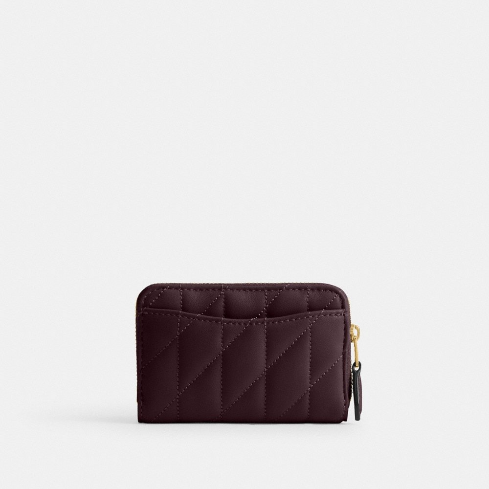 Coach Outlet Essential Small Zip Around Card Case With Pillow Quilting - Preorder