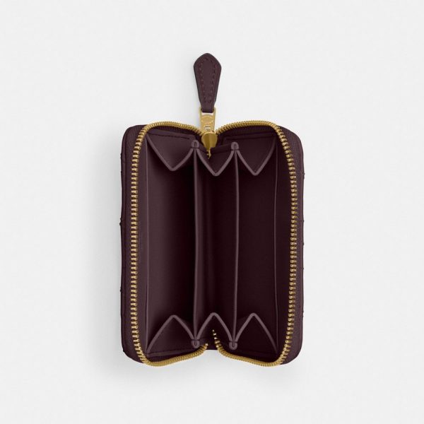 Coach Outlet Essential Small Zip Around Card Case With Pillow Quilting - Preorder