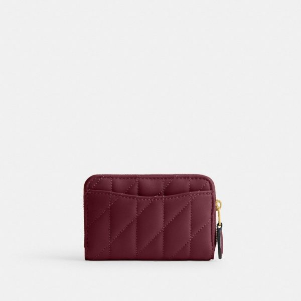 Coach Outlet Essential Small Zip Around Card Case With Pillow Quilting - Preorder