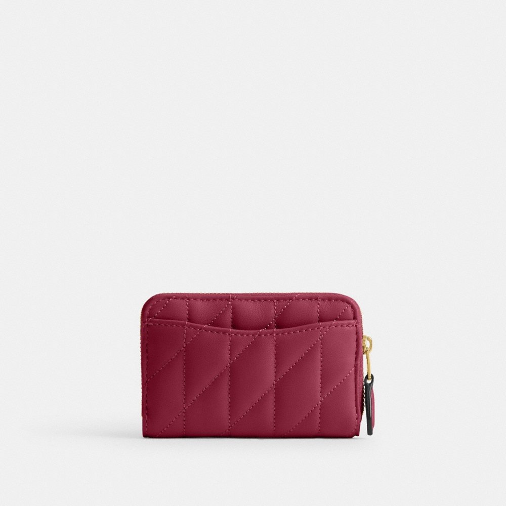Coach Outlet Essential Small Zip Around Card Case With Pillow Quilting - Preorder