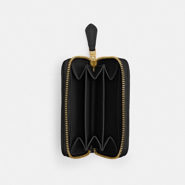 Coach Outlet Essential Small Zip Around Card Case With Pillow Quilting - Preorder