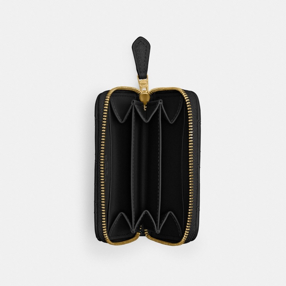 Coach Outlet Essential Small Zip Around Card Case With Pillow Quilting - Preorder