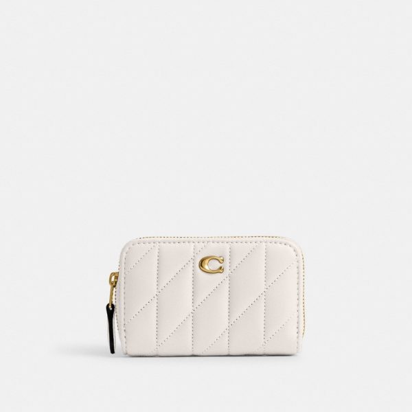 Coach Outlet Essential Small Zip Around Card Case With Pillow Quilting - Preorder