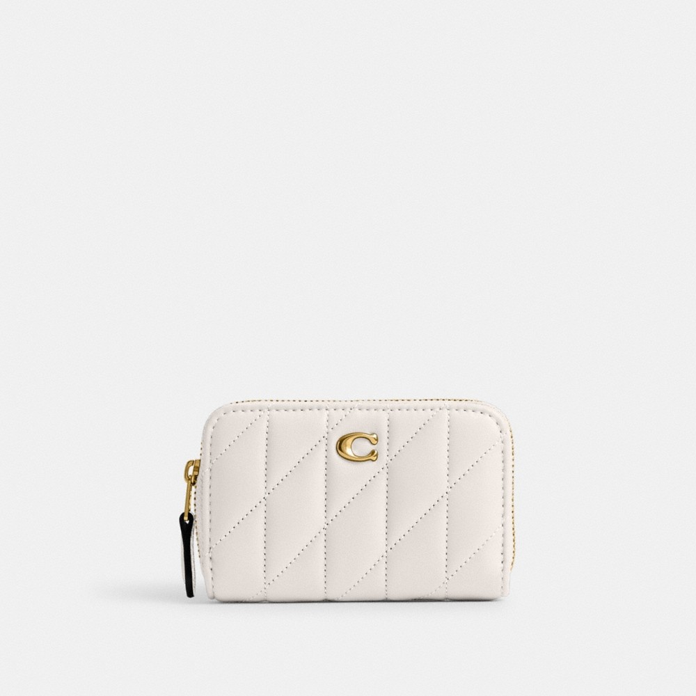 Coach Outlet Essential Small Zip Around Card Case With Pillow Quilting - Preorder