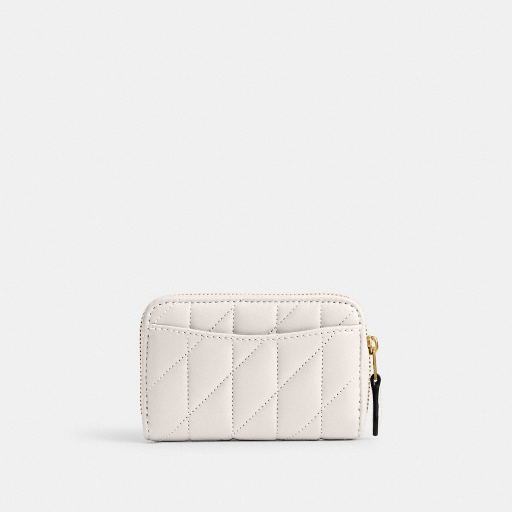 Coach Outlet Essential Small Zip Around Card Case With Pillow Quilting - Preorder