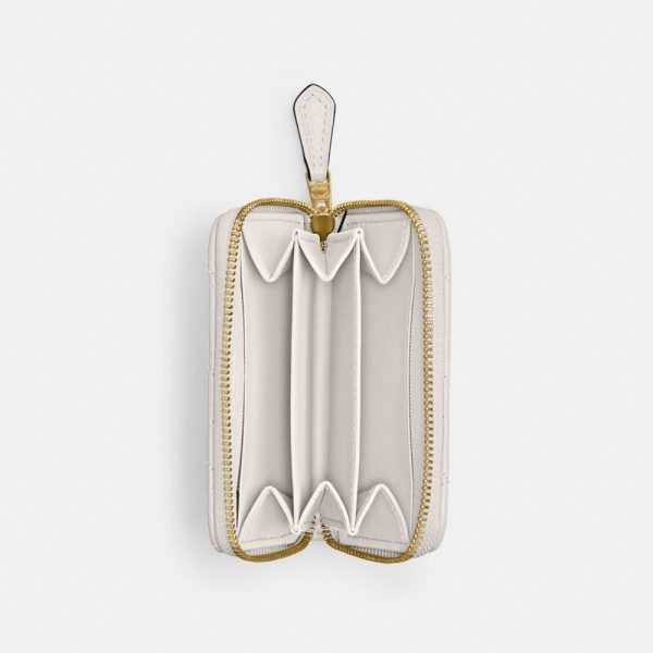 Coach Outlet Essential Small Zip Around Card Case With Pillow Quilting - Preorder