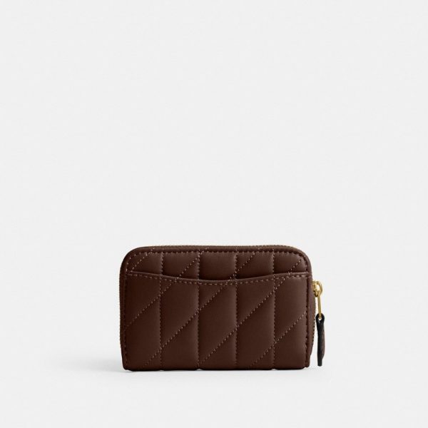 Coach Outlet Essential Small Zip Around Card Case With Pillow Quilting - Preorder