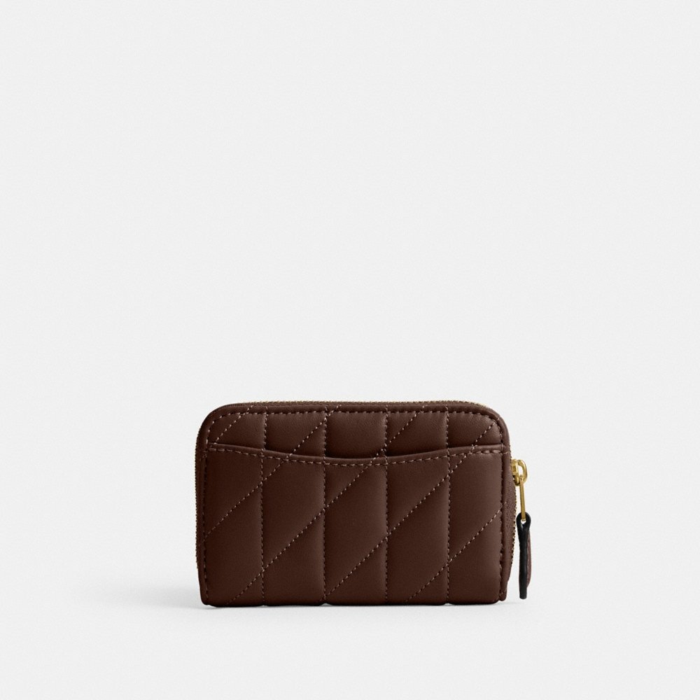 Coach Outlet Essential Small Zip Around Card Case With Pillow Quilting - Preorder