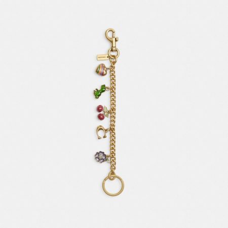Coach Outlet Motif Chain Bag Charm - Preorder — Brass/Multi