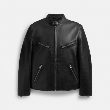 Coach Leather Racer - Preorder — Black