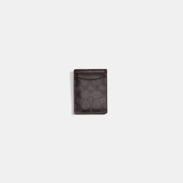 Coach Restored Money Clip Card Case In Signature Canvas - Preorder