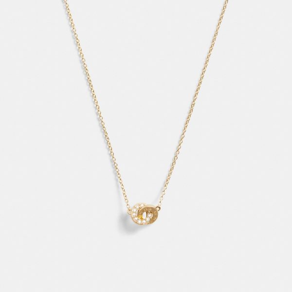 Coach Outlet Interlocking Open Circle Pearl Pendant Necklace - Preorder