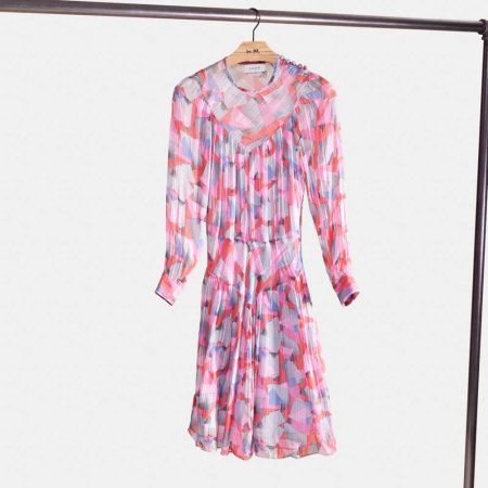 Coach Restored Bold Geo Yoke Dress - Preorder — Red/Pink