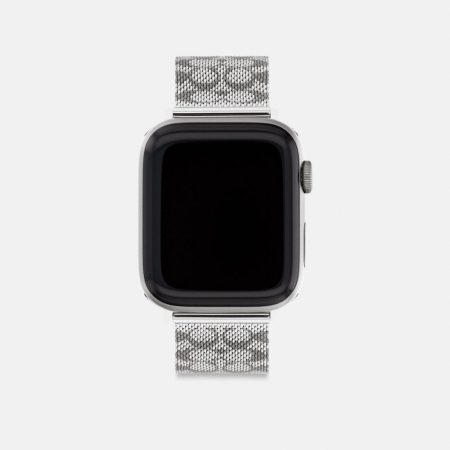 Coach Outlet Apple Watch® Strap, 42MM And 44MM - Preorder — Stainless Steel