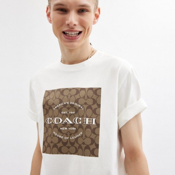 Coach Outlet Signature Square T-Shirt In Organic Cotton - Preorder
