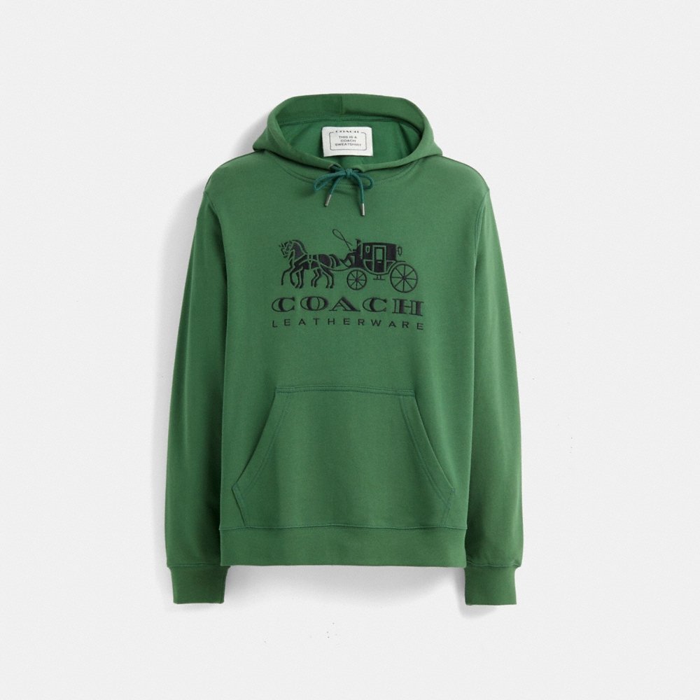 Coach Restored Horse And Carriage Hoodie In Organic Cotton - Preorder
