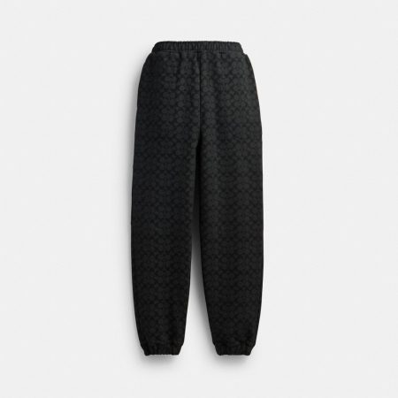 Coach Essential Signature Joggers - Preorder — Charcoal Signature