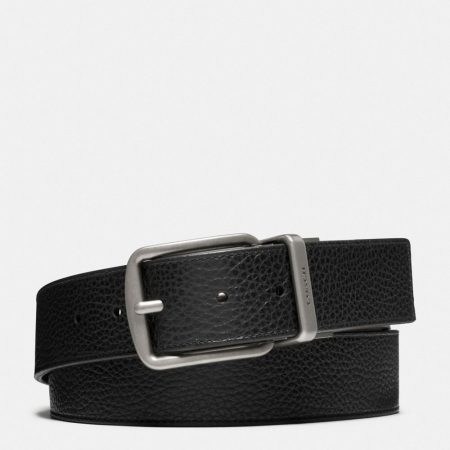 Coach Outlet Harness Buckle Cut-To-Size Reversible Belt, 38 Mm - Preorder — Black Dark Brown