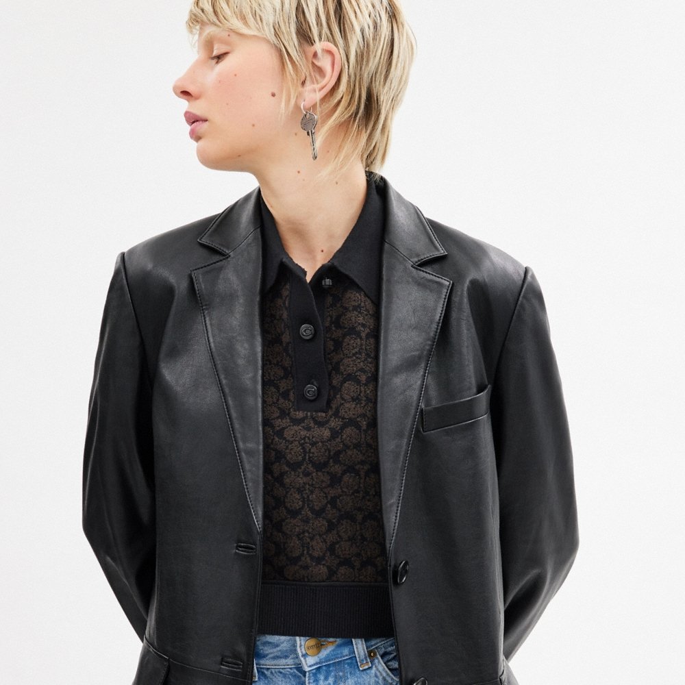 Coach Leather Blazer - Preorder