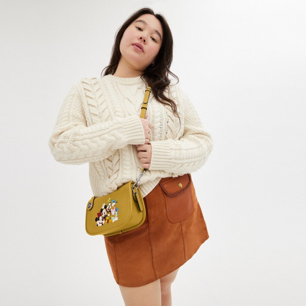 Coach Disney X Coach Swinger Bag In Regenerative Leather With Mickey Mouse And Friends - Preorder