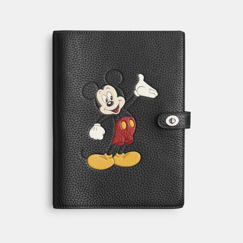 Coach Disney X Coach Notebook In Regenerative Leather With Mickey Mouse - Preorder