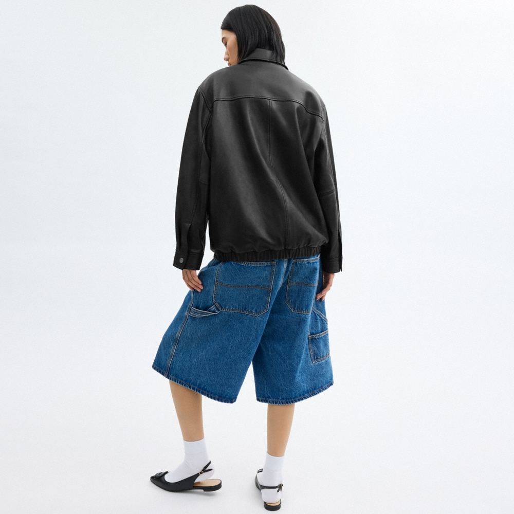Coach Outlet Oversized Leather Jacket - Preorder