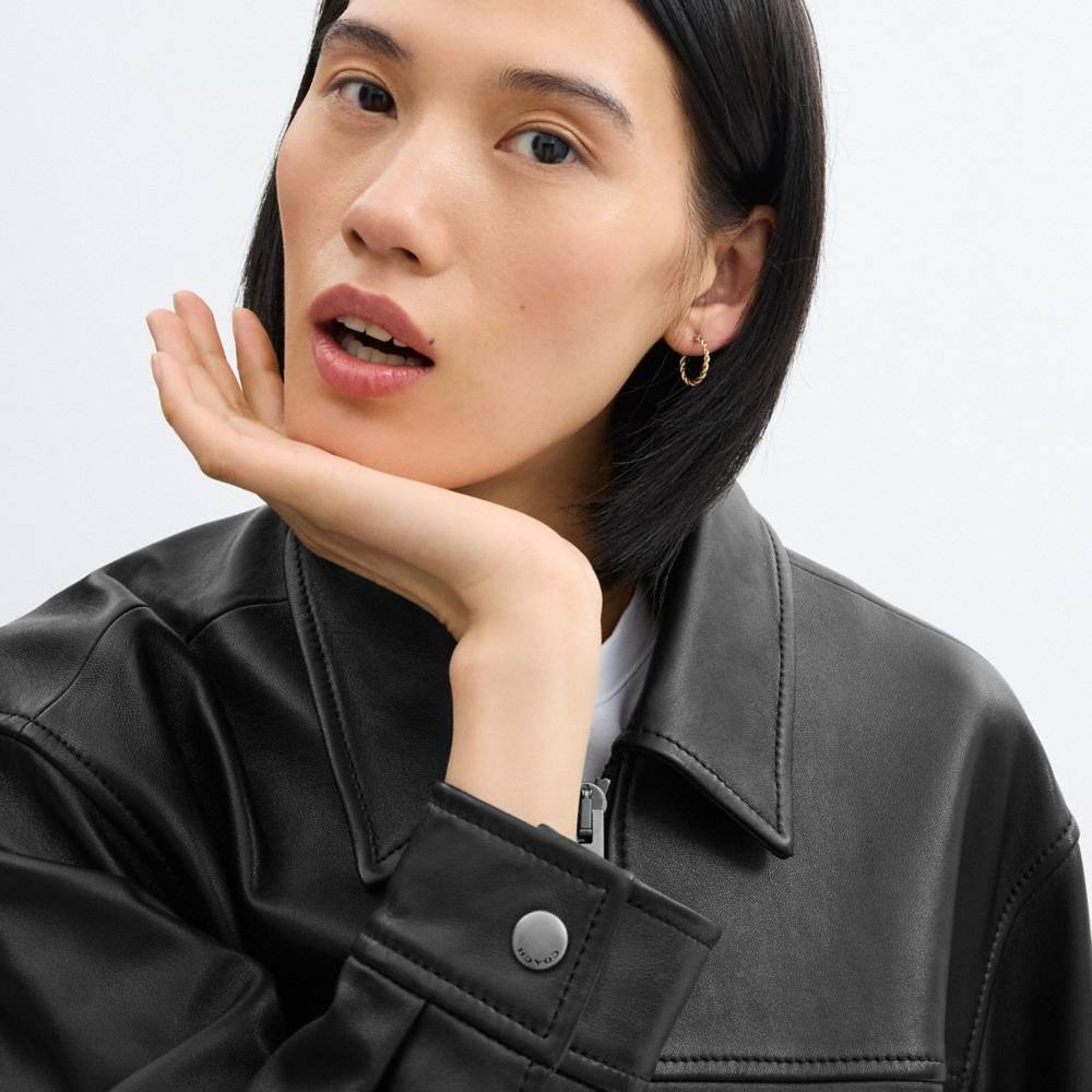 Coach Outlet Oversized Leather Jacket - Preorder