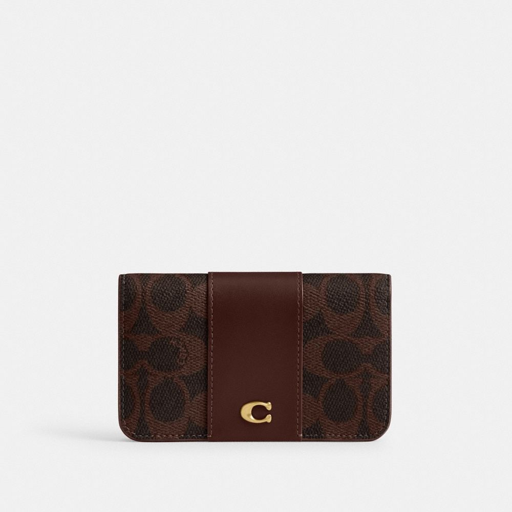 Coach Outlet Essential Slim Card Case In Signature Canvas - Preorder