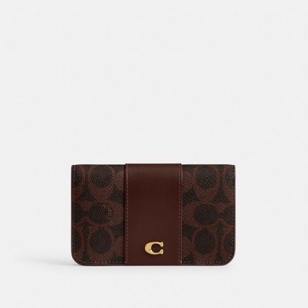 Coach Outlet Essential Slim Card Case In Signature Canvas - Preorder