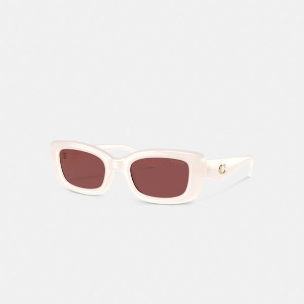 Coach C Hardware Narrow Rectangle Sunglasses - Preorder