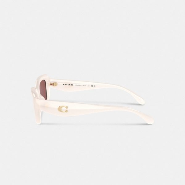 Coach C Hardware Narrow Rectangle Sunglasses - Preorder