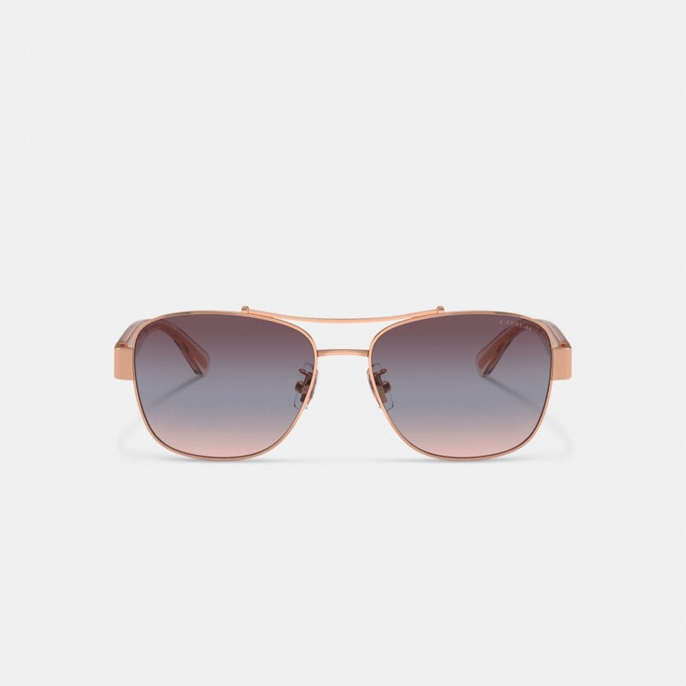 Coach Signature Ombré Narrow Pilot Sunglasses - Preorder