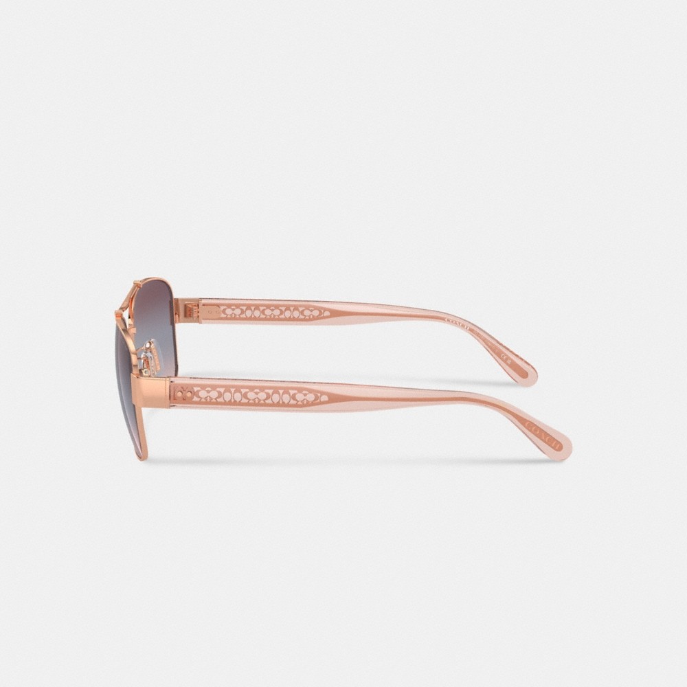 Coach Signature Ombré Narrow Pilot Sunglasses - Preorder