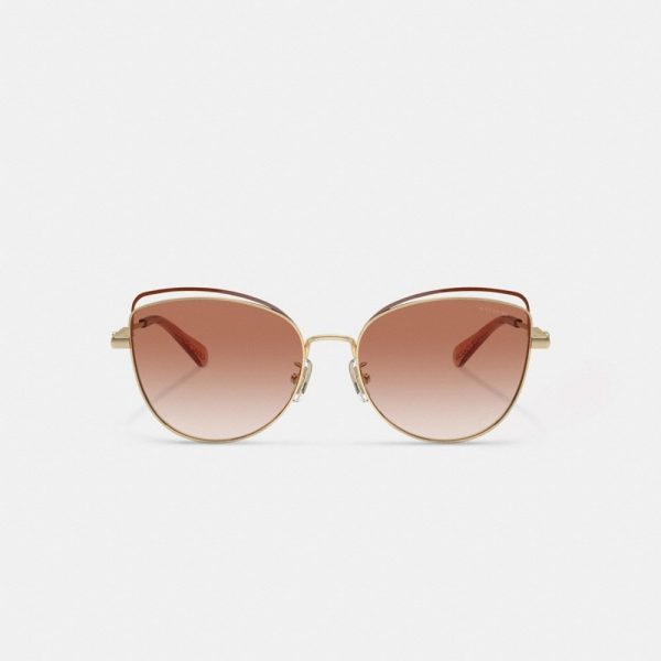 Coach Bandit Wire Oval Sunglasses - Preorder
