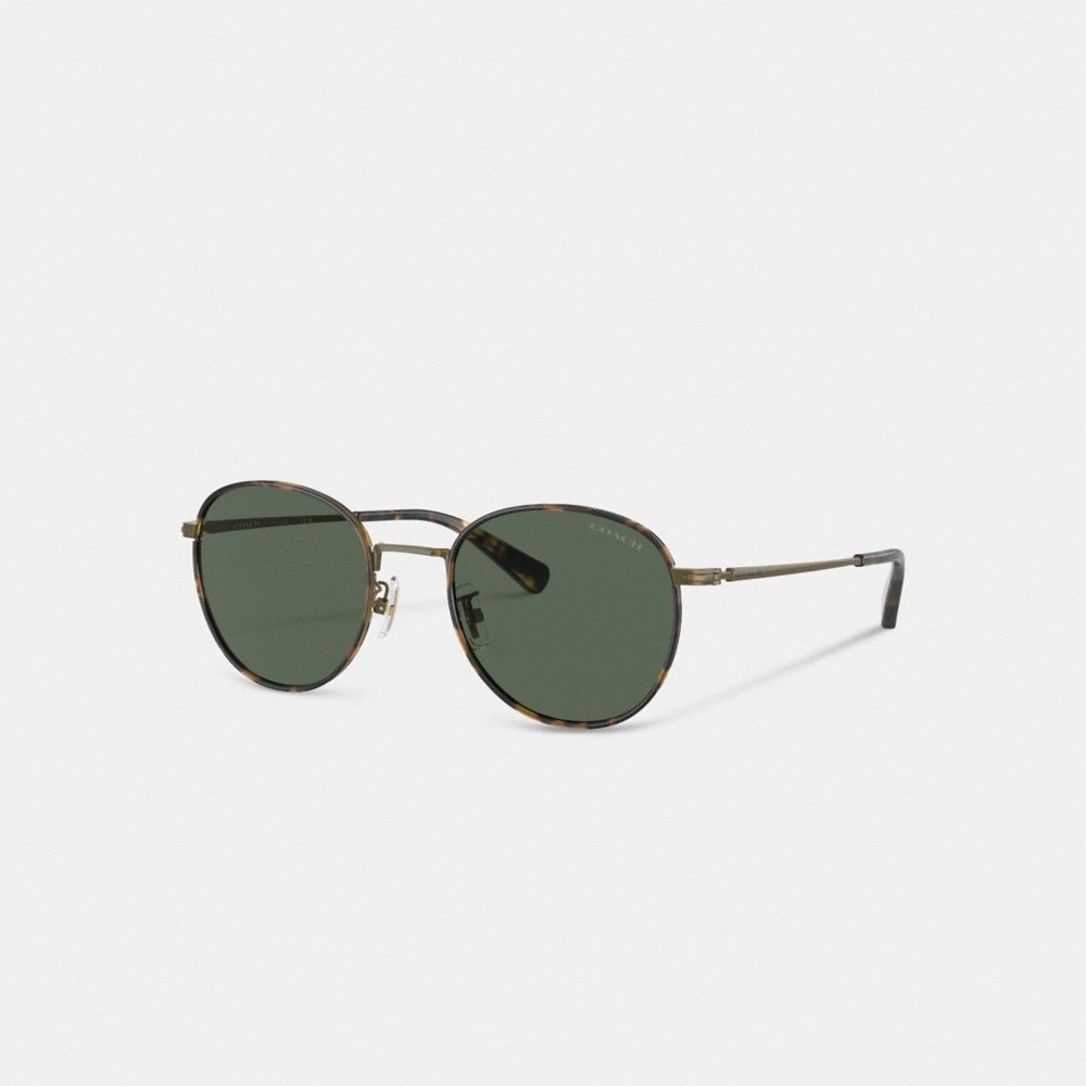 Coach Outlet Metal Windsor Round Sunglasses - Preorder