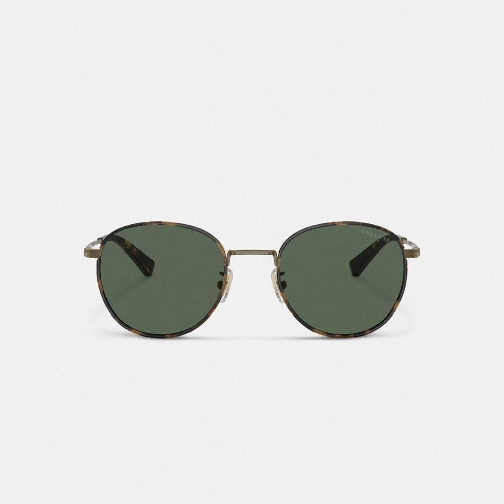 Coach Outlet Metal Windsor Round Sunglasses - Preorder