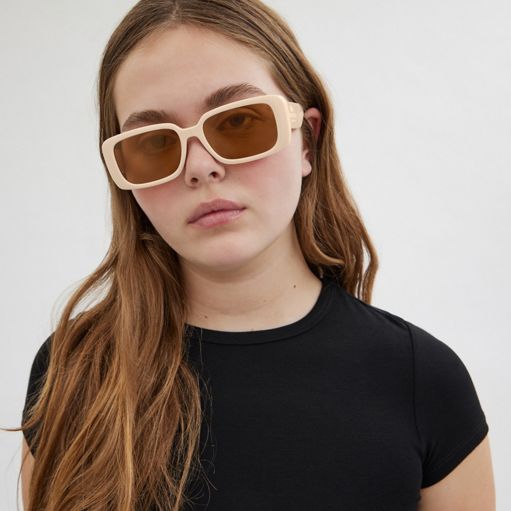 Coach Outlet Narrow Rectangle Sunglasses - Preorder